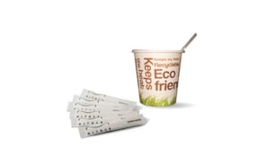 Kit Eco Friendly Copos Papel Café / Mexedor / Açucar 100un
