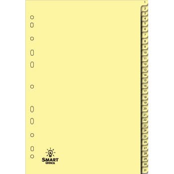 Separadores A4 Cartolina Numerados (1 a 31)