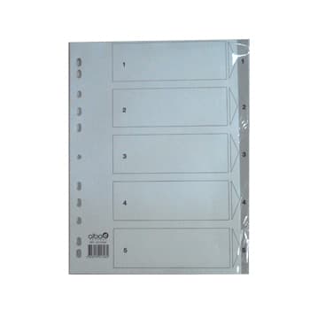 Separadores A4 Plastico Numerados (1 a 5)