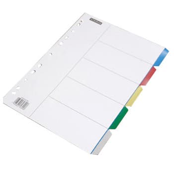 Separadores A4 Plastico 10Un Cores Sortidas