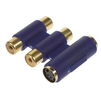 Acoplador S_VHS + 2x RCA F para S-VHS + 2x RCA F