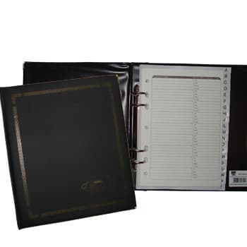 Agenda Telefonica c/Indice A a Z Recarregavel Preto