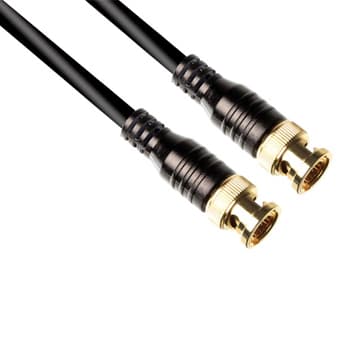 Cabo coaxial p/ Video BNC M/M 75ohms 3mt Contactos em Cromio