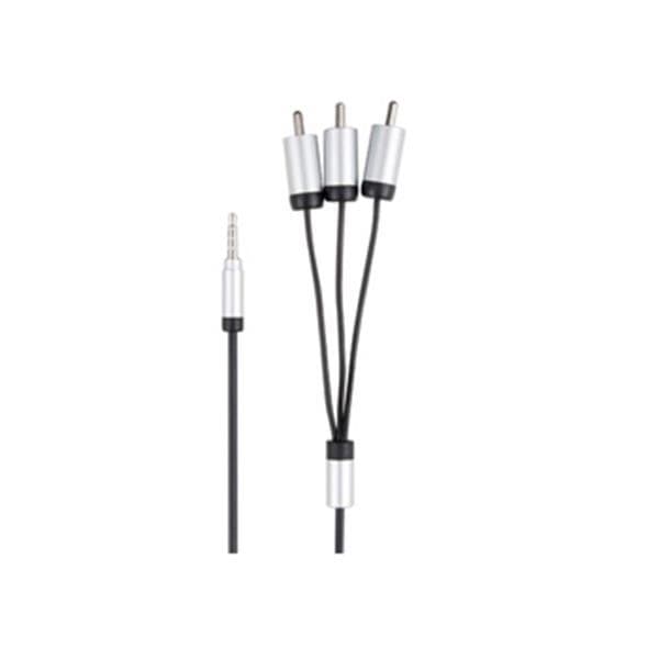 Cabo A/V Jack 3,5mm Macho vs 3 RCA Macho