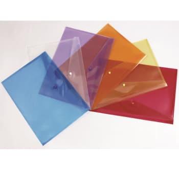 Bolsa Plastico A6 105x148mm1 Botao Cores Sortido Pack5un