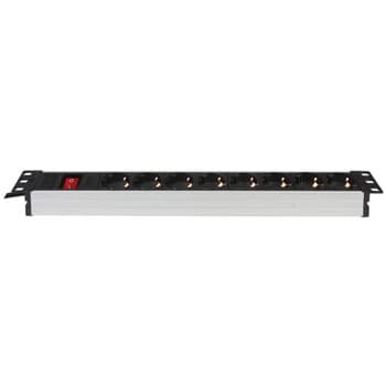 Bloco 8 Tomadas + Interruptor para rack de 19"