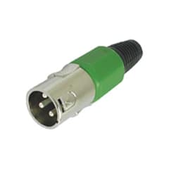 Ficha XLR 3 pinos ID verde macho
