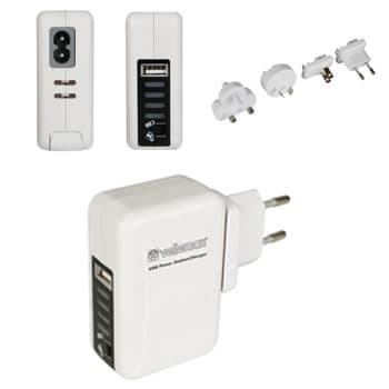 Carregador USB + 4 Fichas Viagem