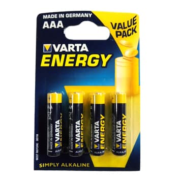 Pilhas Alcalinas Varta Energy LR03 AAA 1.5V 1100mAh 4un