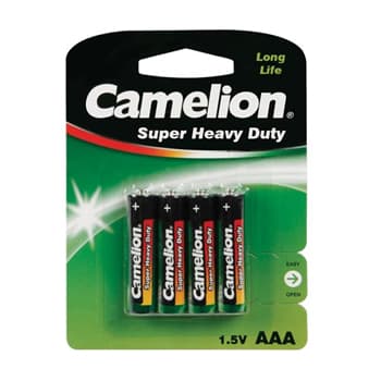Pilhas Zinc Carbon AAA / R3 1.5V 450mAh 4un