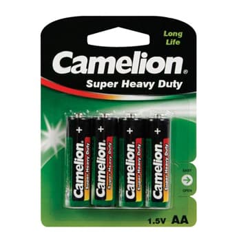 Pilhas Zinc Carbon AA / LR6 1.5V 1200mAh 4un