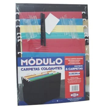 Caixa Cartão c/6 Pastas Suspender Sortidas s/Tampa