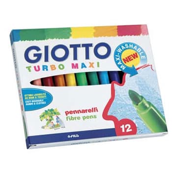 Marcador Feltro Giotto Turbo Maxi 12 Cores