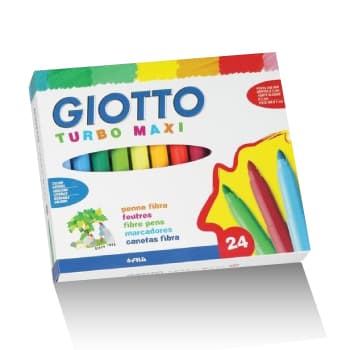 Marcador Feltro Giotto Turbo Maxi 24 Cores