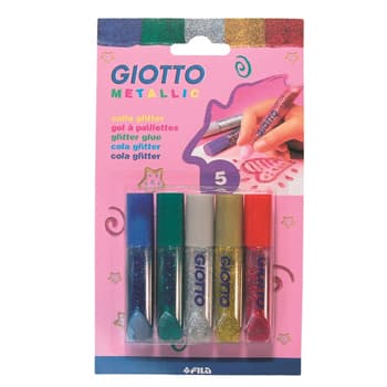 Marcadores Giotto Glitter Glue Metallic 5x10,5ml