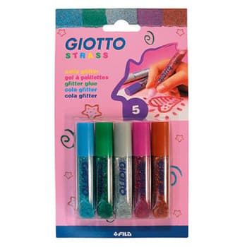 Marcadores Giotto Glitter Glue Strass 5x10,5ml
