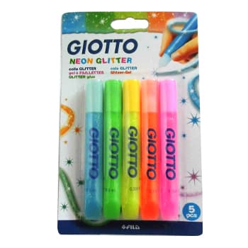 Marcadores Giotto Glitter Glue Neon 5x10,5ml
