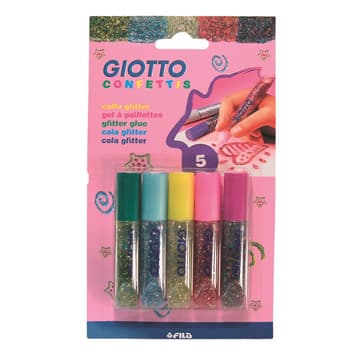 Marcadores Giotto Glitter Glue Confettis 5x10,5ml