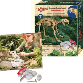Kit de Construção Fóssil Arqueológico Dinossauros Tigre