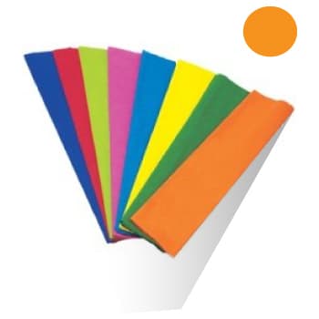 Papel Crepe 50x250cm Rolo Cor Laranja