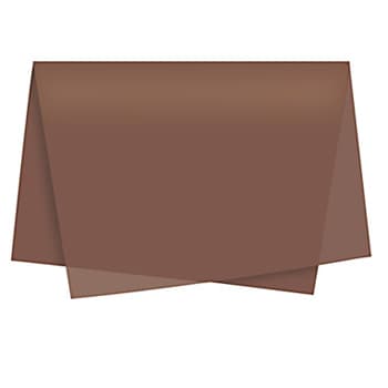 Papel Seda 51x76cm Pack 25 Folhas Castanho