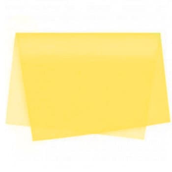 Papel Seda 51x76cm Pack 25 Folhas Amarelo Ouro