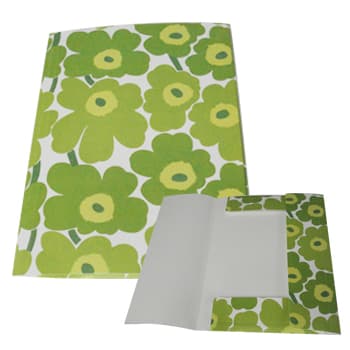 Capa 3 Abas Marimekko 320x245mm c/Elasticos Plast 400mic Verde-1un