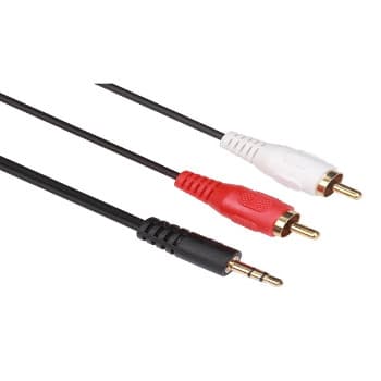 Cabo audio jack stereo macho 3,5mm/2xRCA macho 10mt