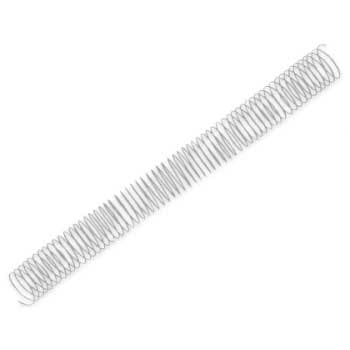 Argolas Espiral Metalicas Passo 5:1 34mm Cx 25 Prata