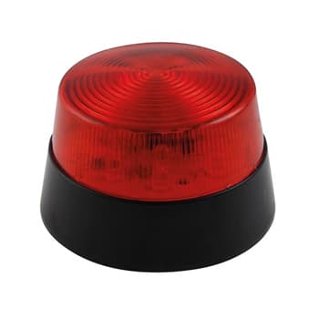 Luz LED Sinalizacao Flashes Lente Vermelha 12 VDC 77mm