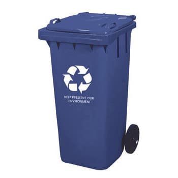 Contentor Plastico 2 Rodas c/Tampa 240 Litros Azul