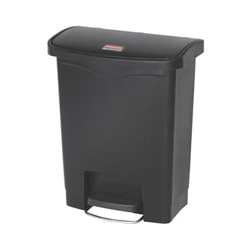 Contentor em resina Slim Jim Step-On c/Pedal 30 Litros Preto