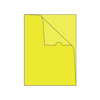 Bolsa Plastico em L A4 -Amarelo-10un
