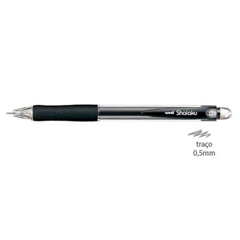 Lapiseira 0,5mm UNI Shalaku M5-100 Preto - 1un