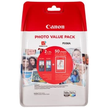 Pack Tinteiros Canon 560XL/561XL Preto/Color 3712C004
