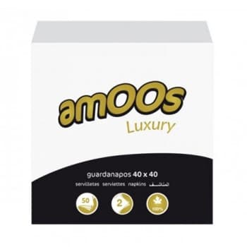 Guardanapos 40x40 2fls Amoos Luxury Branco 50un