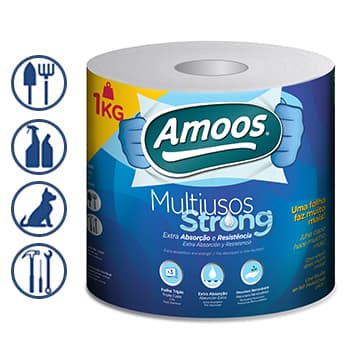 Rolo Toalhas Mão 071mtsx22cm 3Fls Amoos 1 Rolo