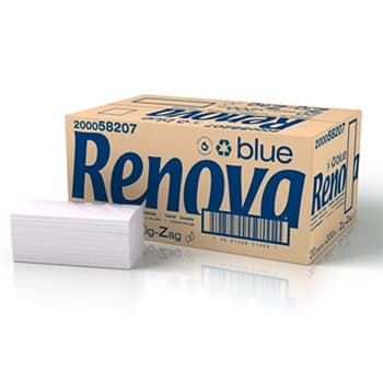 Toalhas Mão ZigZag 21x22cm Renova Blue 1Fls 200x20=4000un