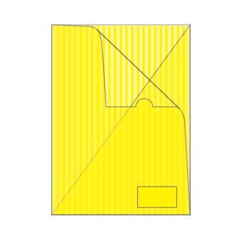 Classificador Plastico c/Bolsa int,Visor,Etiq Amarelo-1un