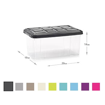 Caixa Plástico 29x19x14cm Cores Sortidas 5L