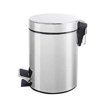 Cesto Papeis  Metalico c/ Pedal 6 Litros