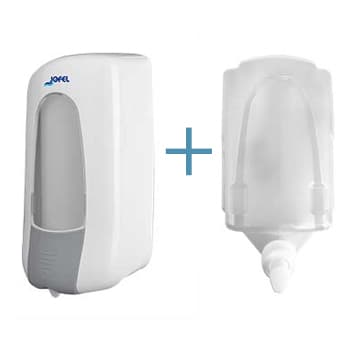Saboneteira Plastica Branca+Gel Higienizante (Recarga)1L1un