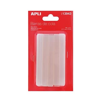 Recarga Bastões Cola Quente APLI 11mm 10un