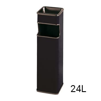 Cinzeiro Papeleira Vertical Quadrado Preto