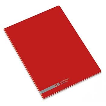 Caderno Agrafado Ambar School A4 Pautado 70gr 48Fls Vermelho