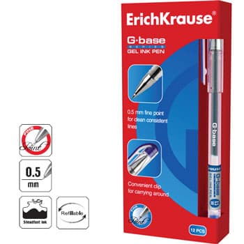 Esferográfica Gel EK GBase Azul Pack 12un