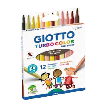Marcador Feltro Giotto Turbo Color Skin Tones 12 cores