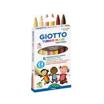 Marcador Feltro Giotto Turbo Maxi Skin Tones 6 cores