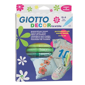 Marcador Tecidos Giotto Decor Cores Sortidas - 12un