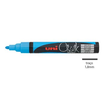 Marcador Giz Chalk UNI PWE-5M Azul Claro 1un